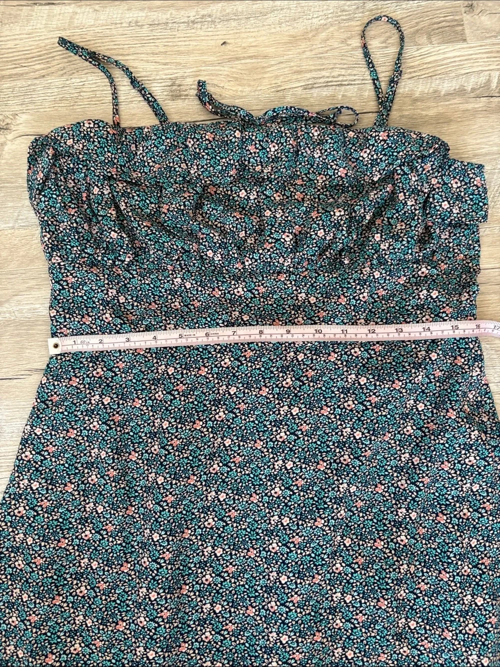Trixxi Y2K Navy and Pink Floral Midi Sundress - Picture 8 of 11